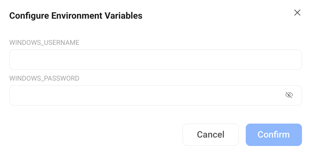 Set environment variables