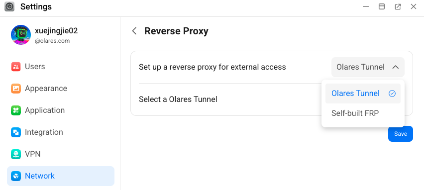 Change reverse proxy