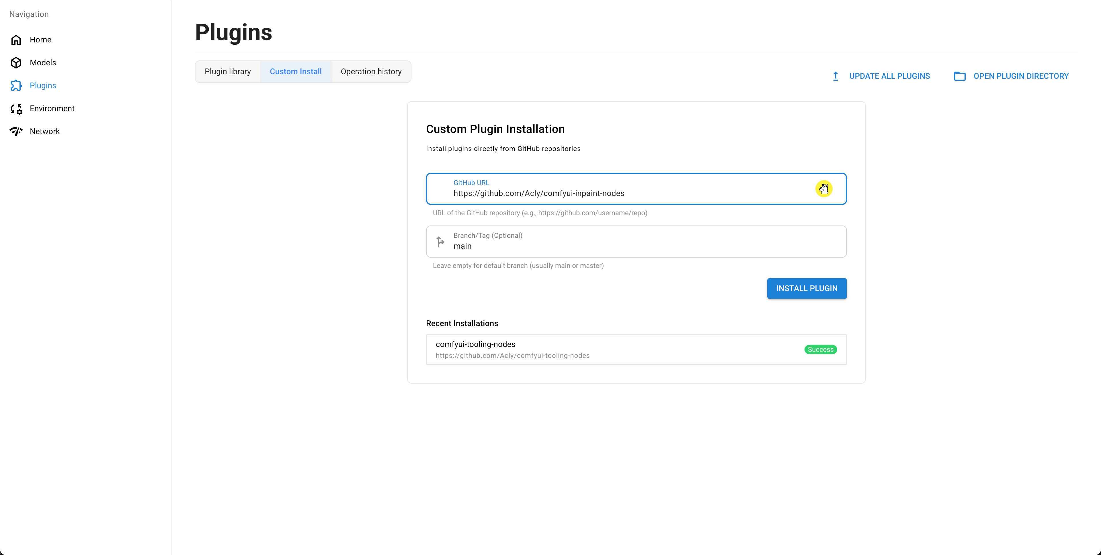 Download custom nodes