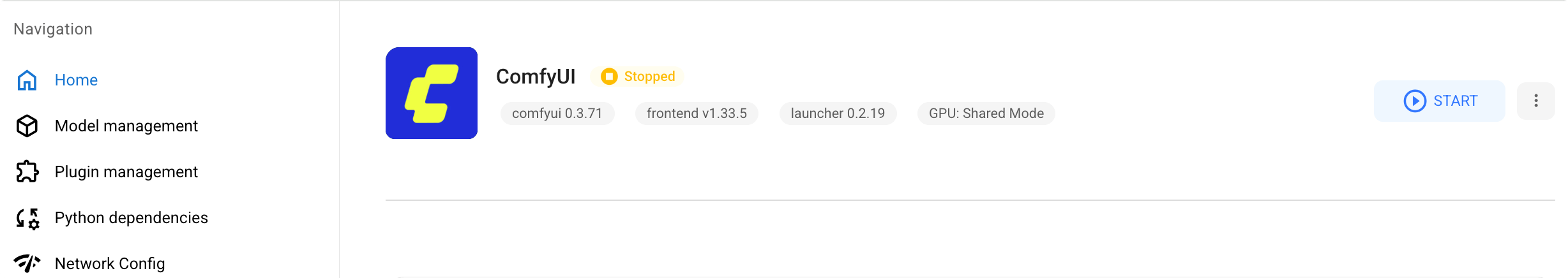 Start ComfyUI service