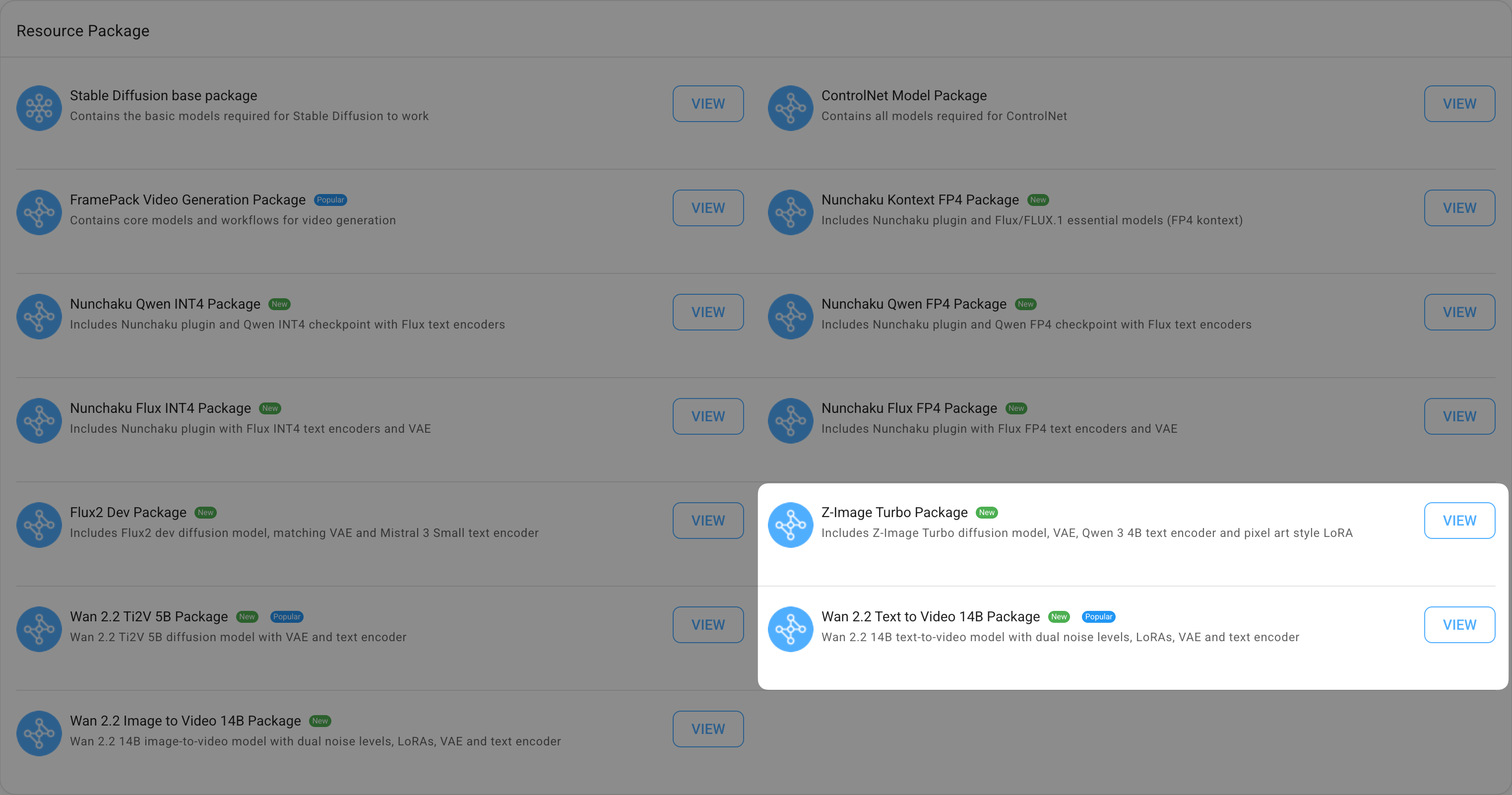 Install model package