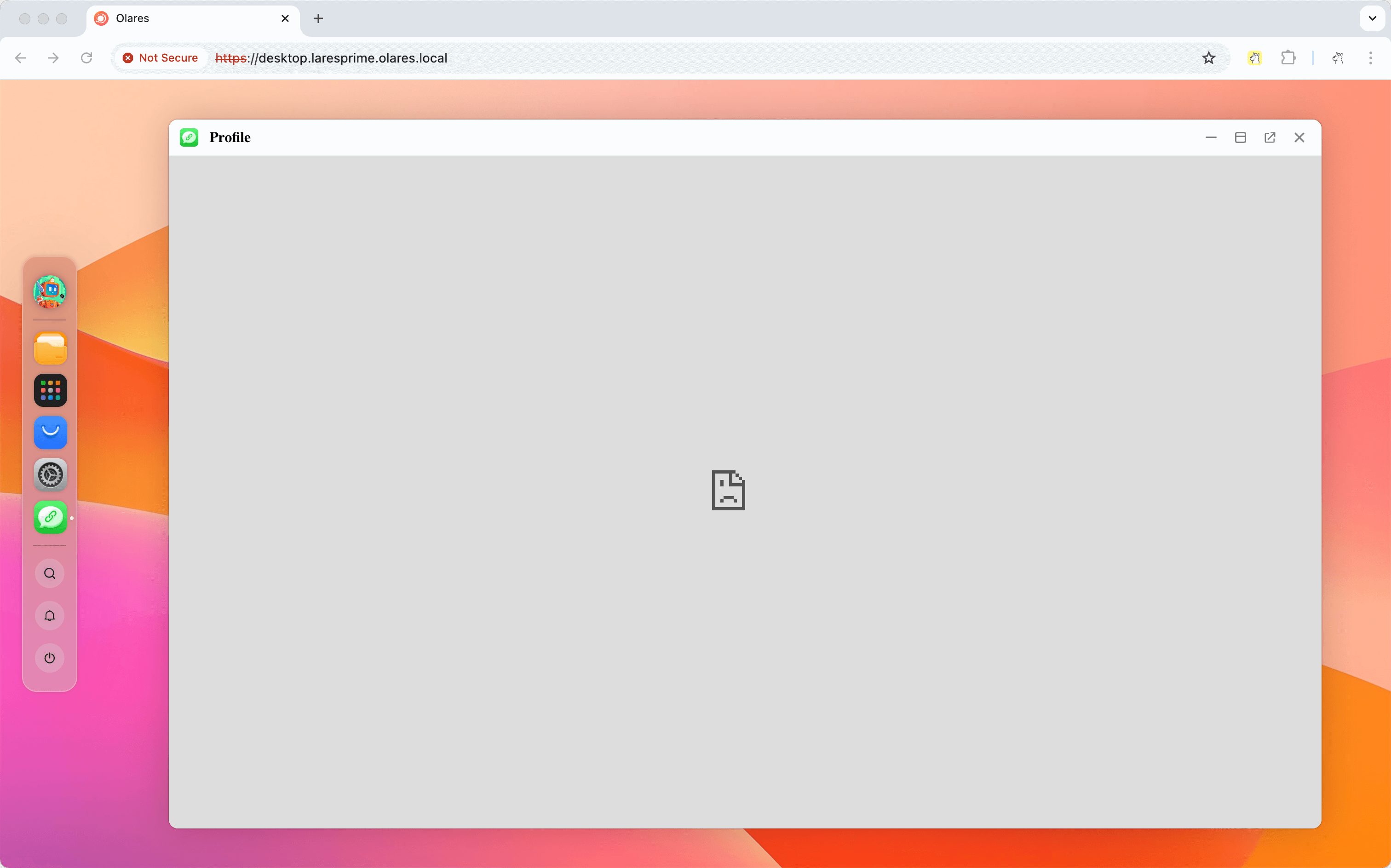 Incorrect local address