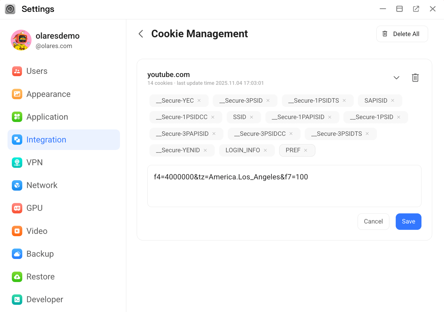 Cookie Management