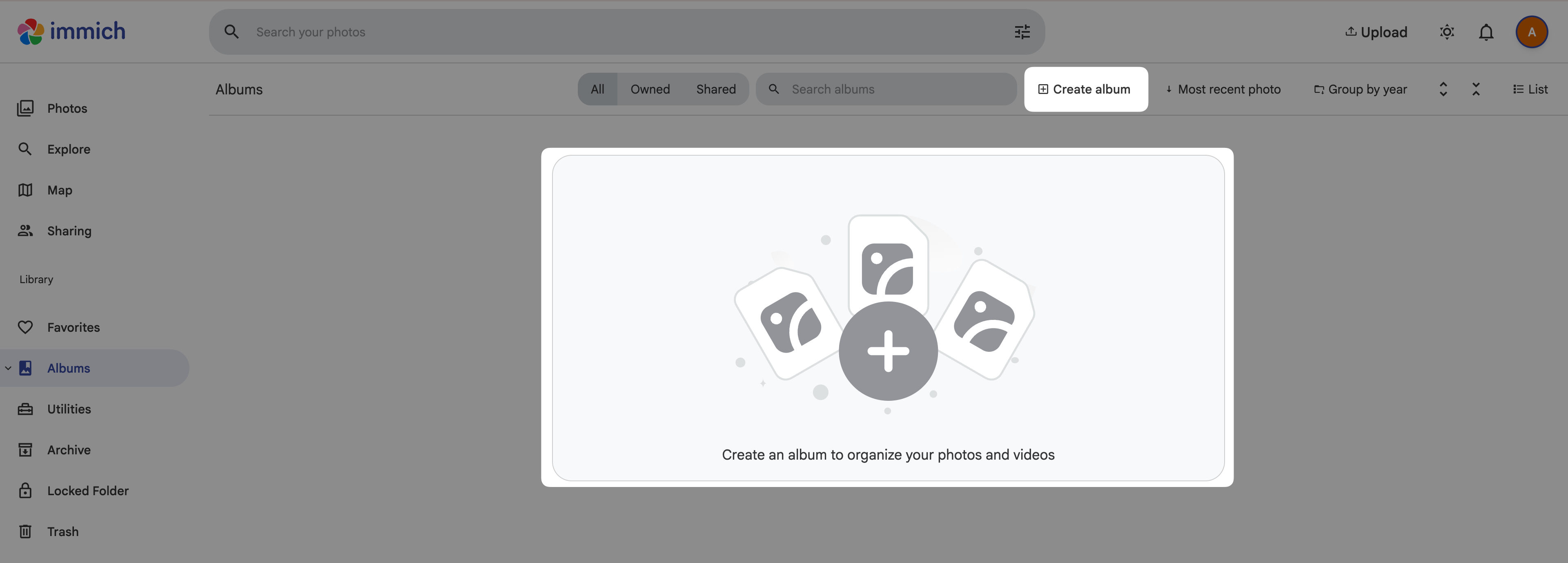 Create a new album