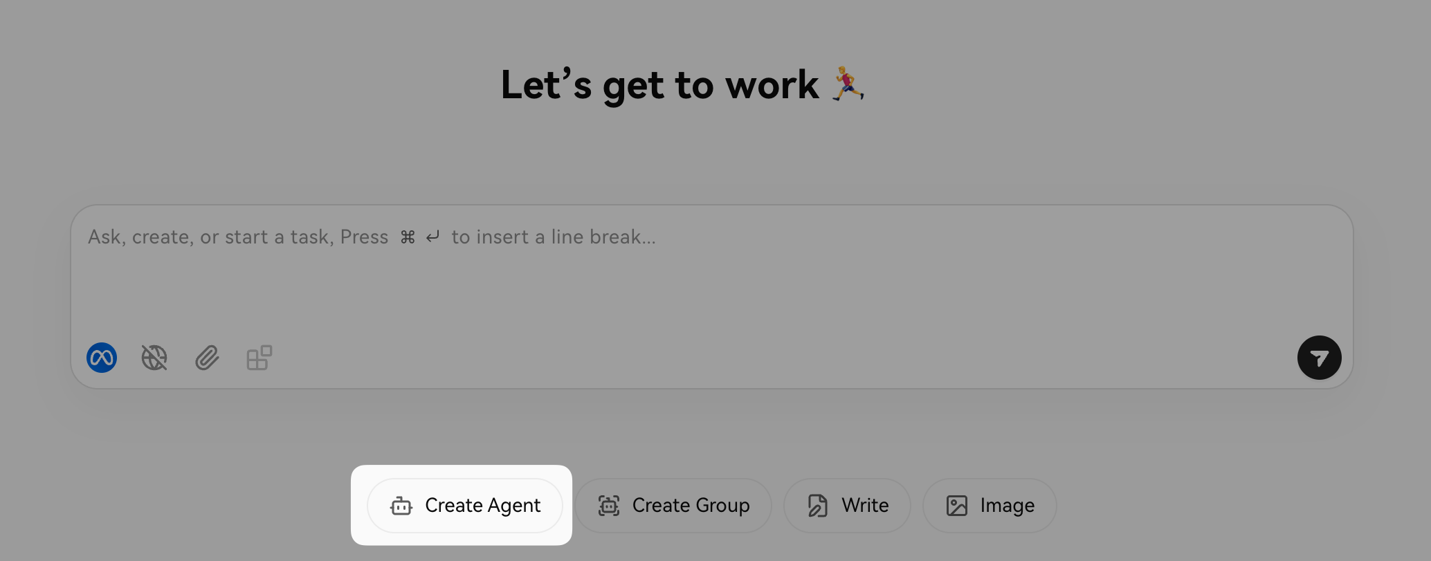 Create Agent button