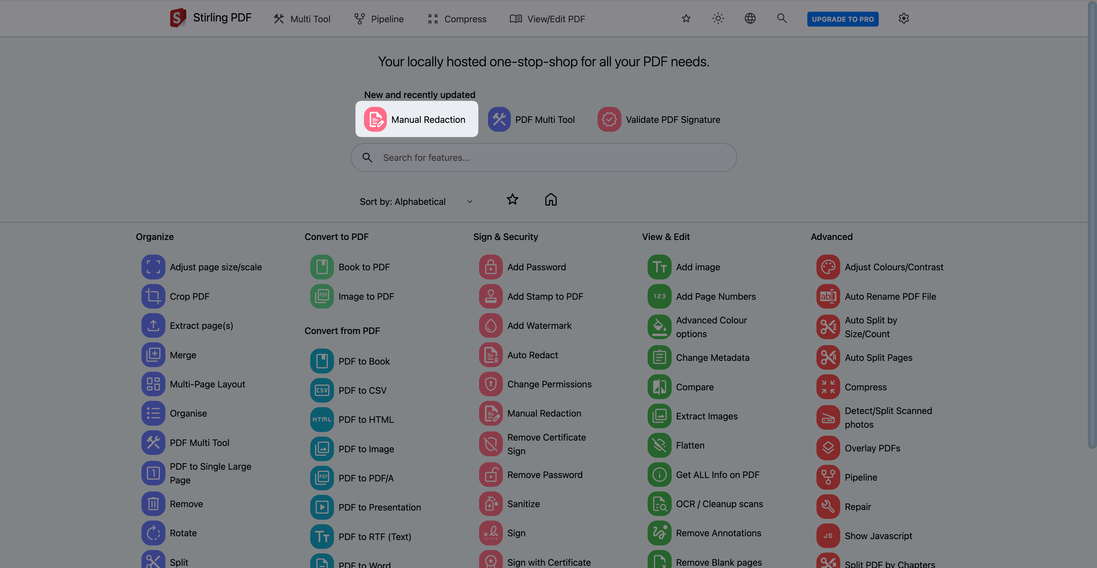 Manual Redaction in Stirling PDF