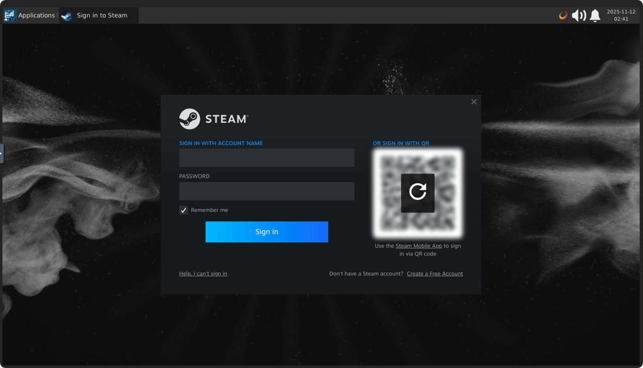Sign in to Steam