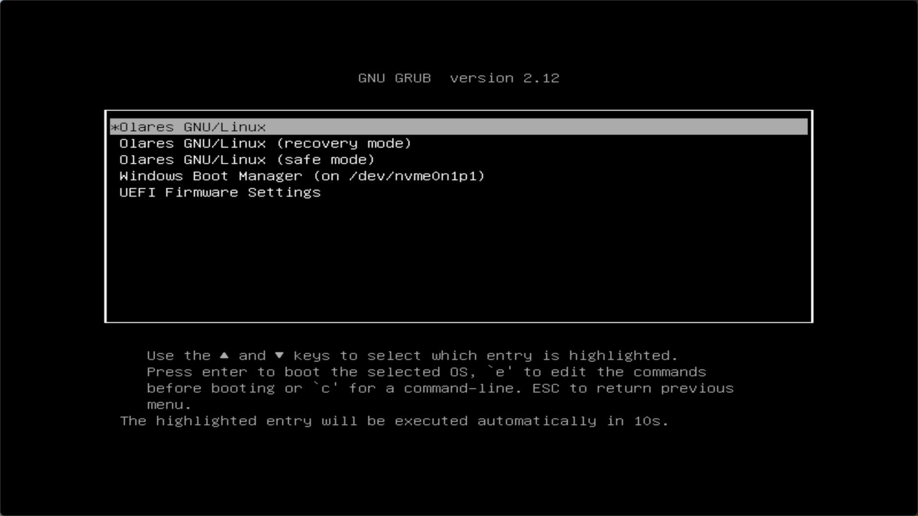 Switch systems at startup