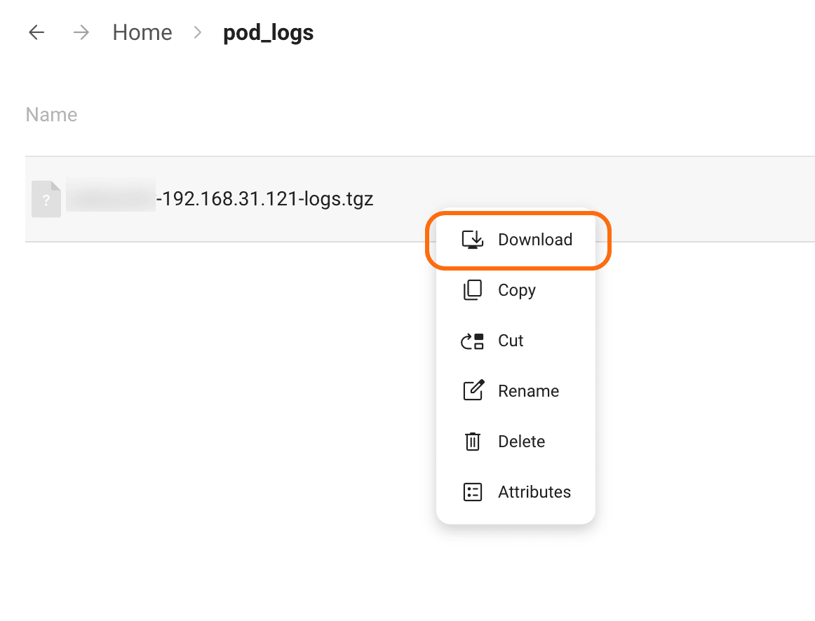 Download logs