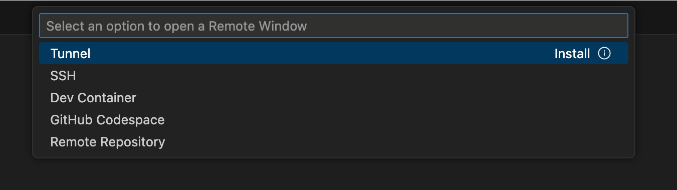 Connect remote tunnel