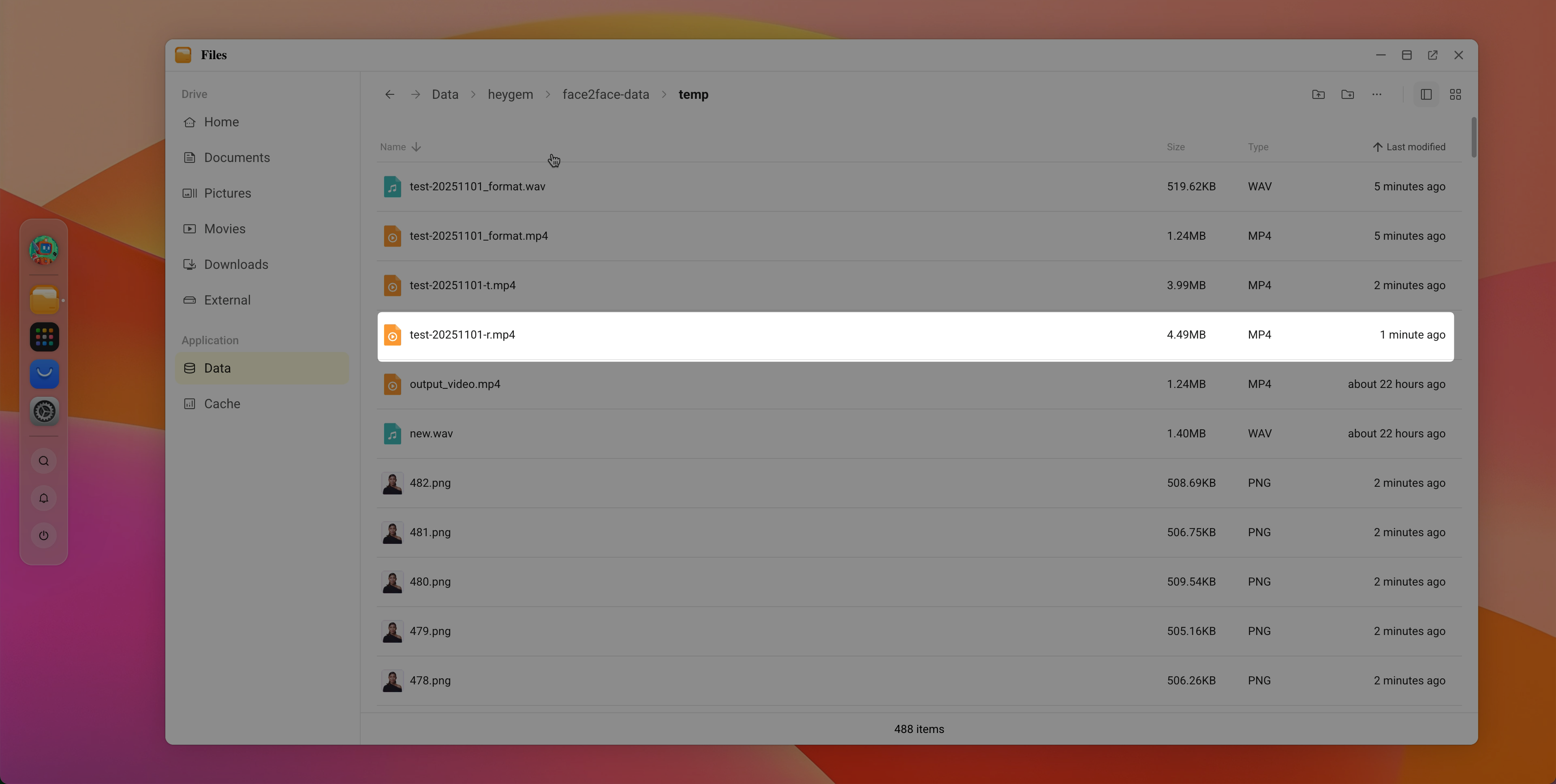Check video in Files
