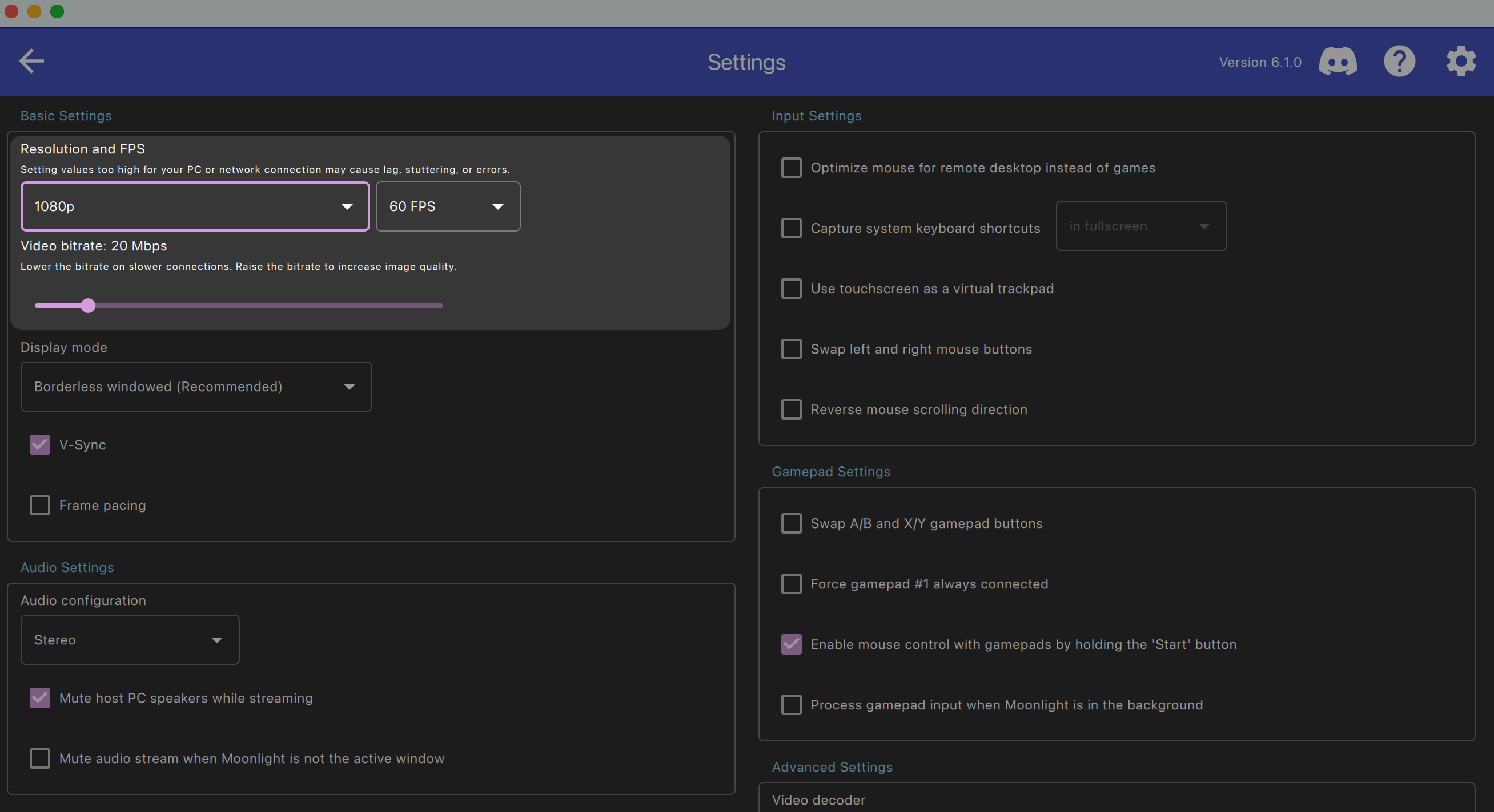 Display in Moonlight