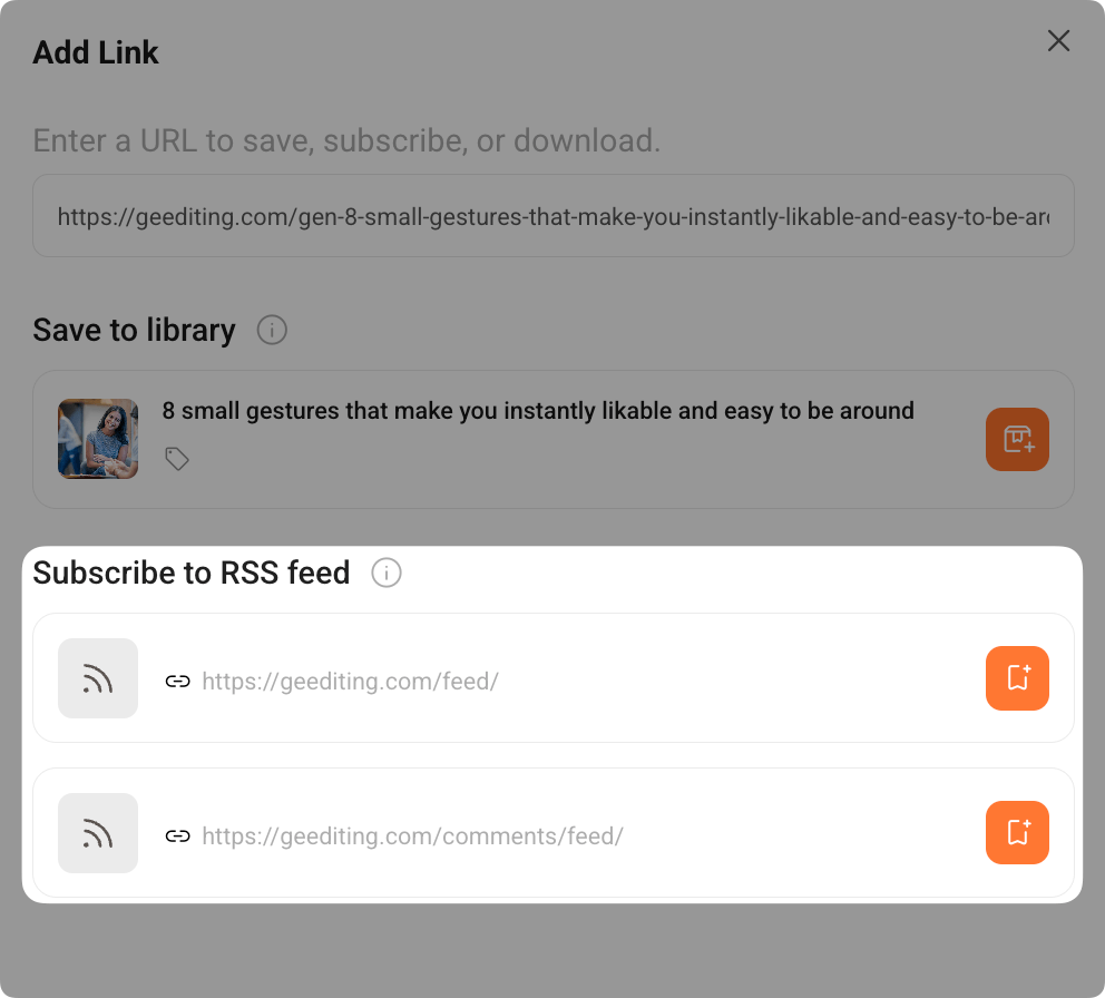 Subscribe to RSS feed