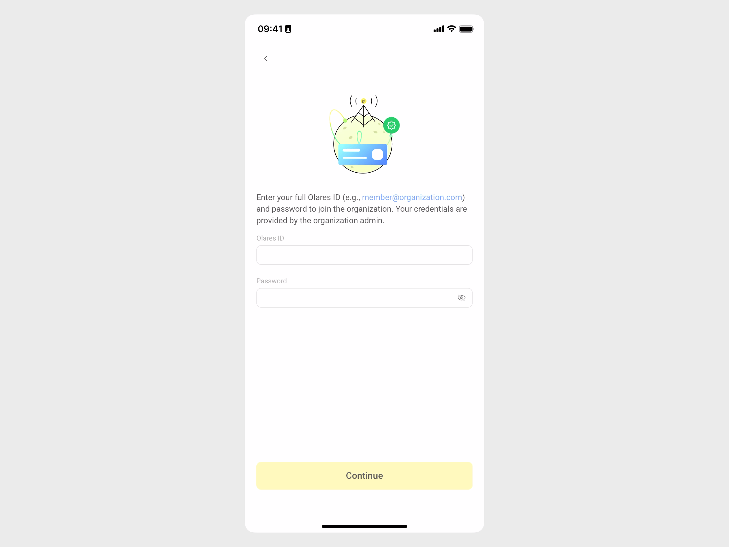 使用 Olares ID 和密码加入组织