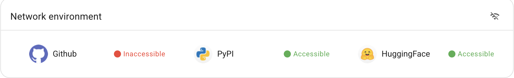 Check network status