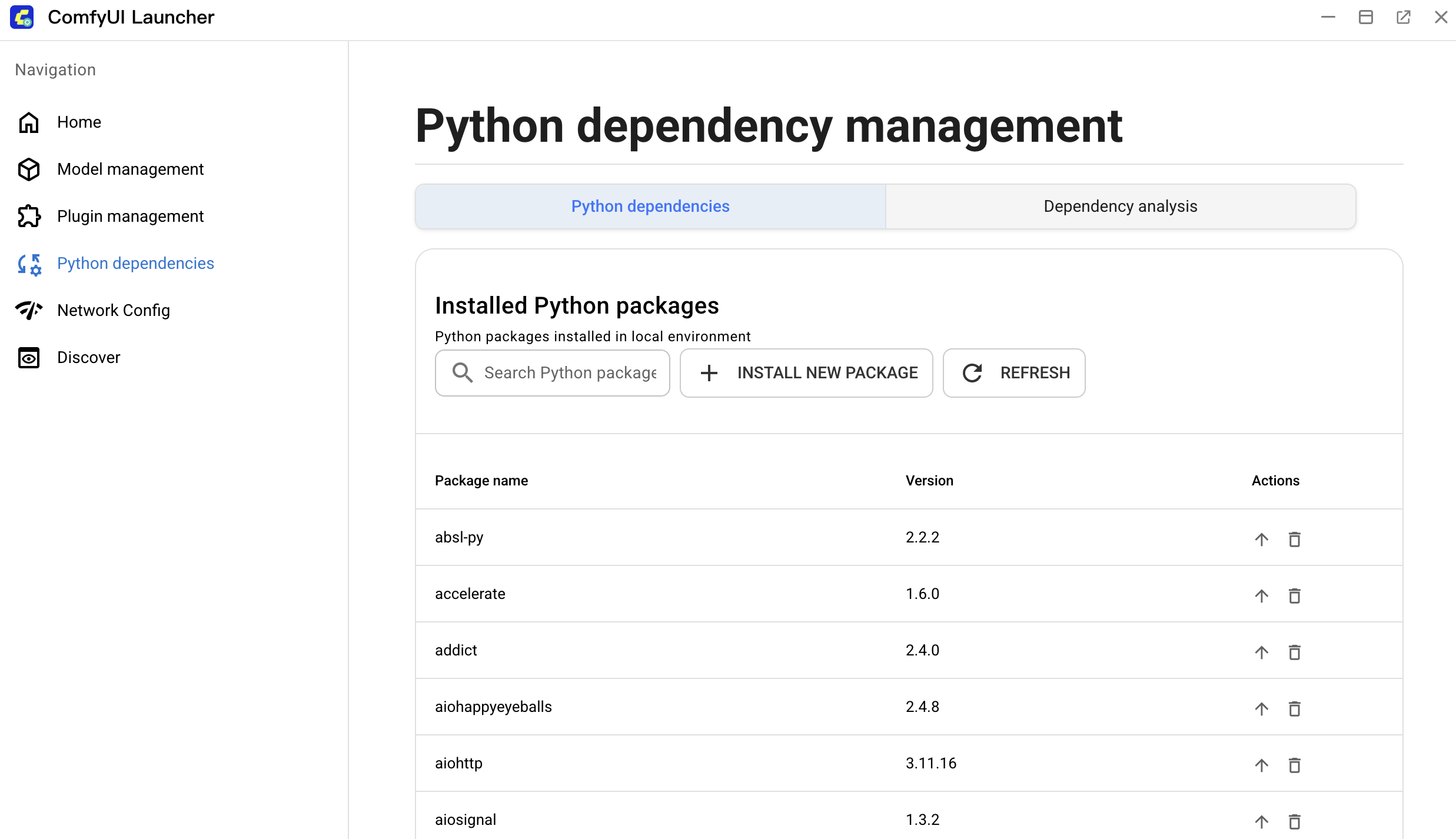 Manage Python libraries