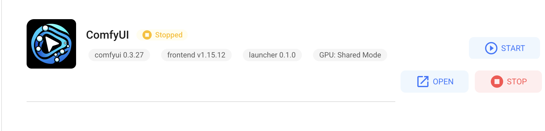 Start/Stop ComfyUI service