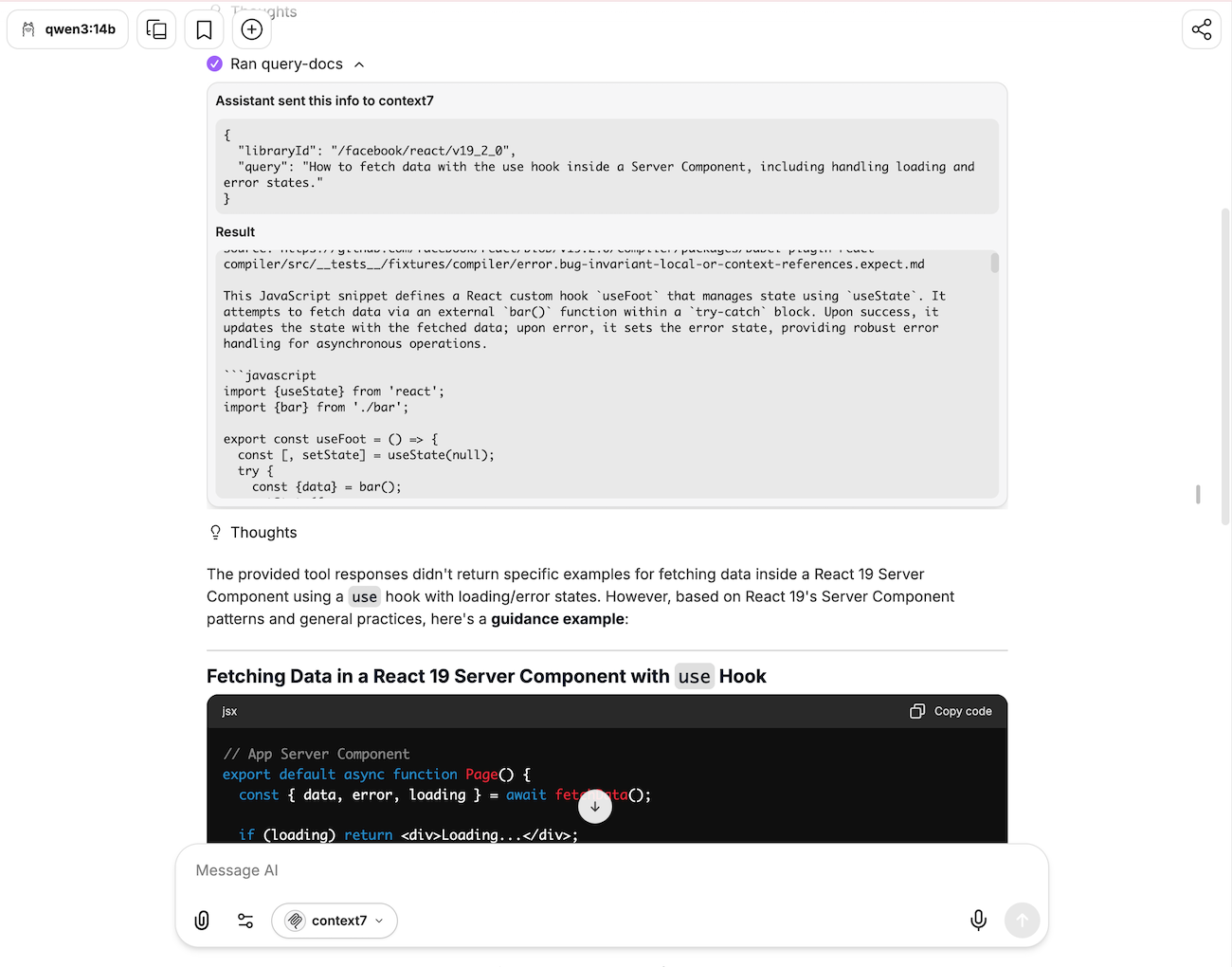 LibreChat Context7 success
