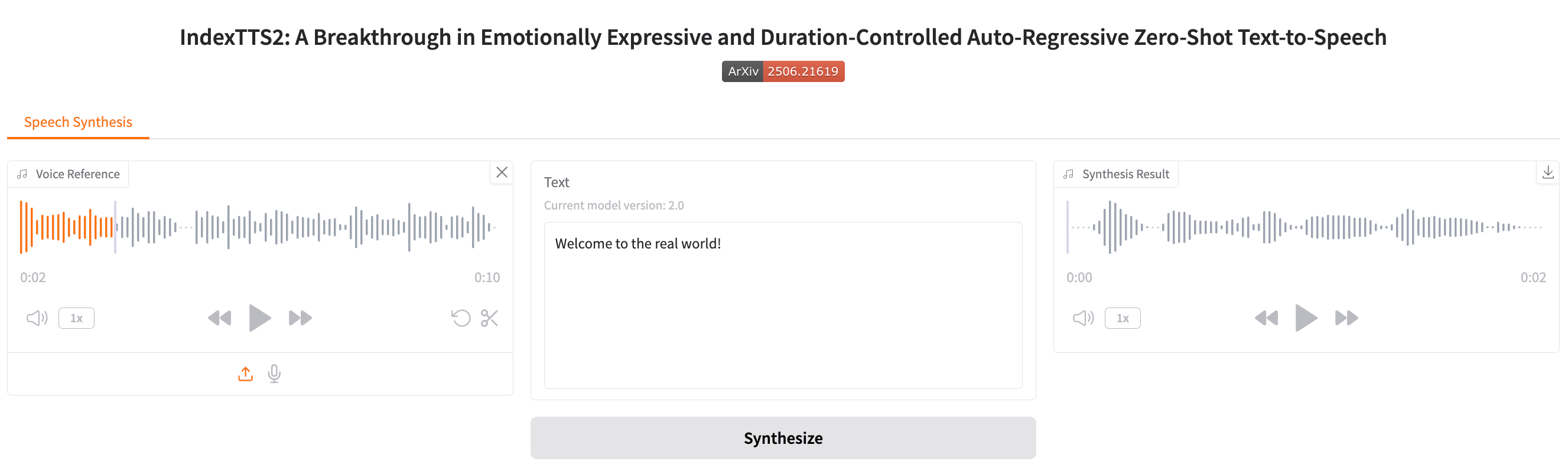 Generate from custom voice