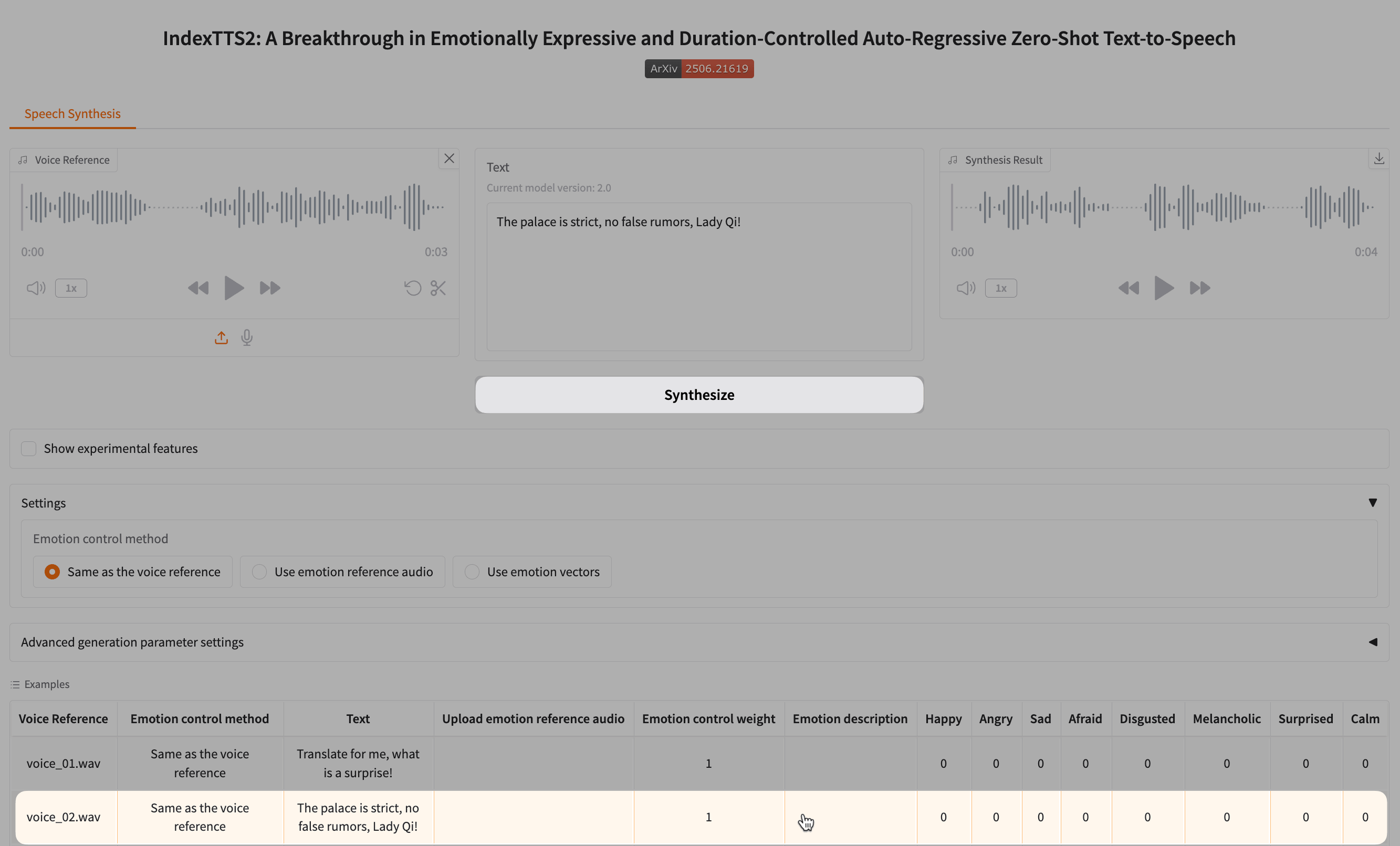 Generate from example