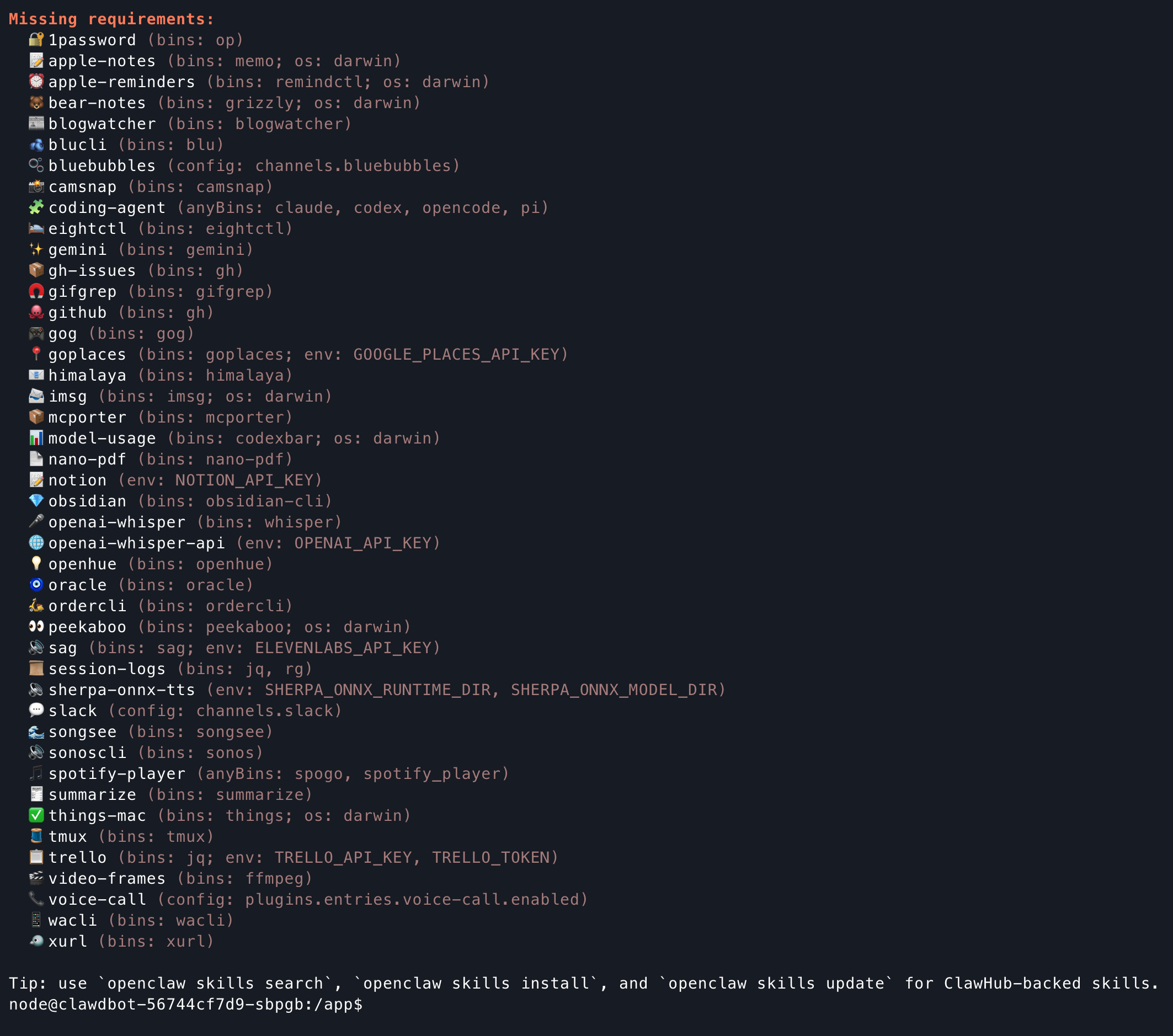 Install missing dependency from CLI