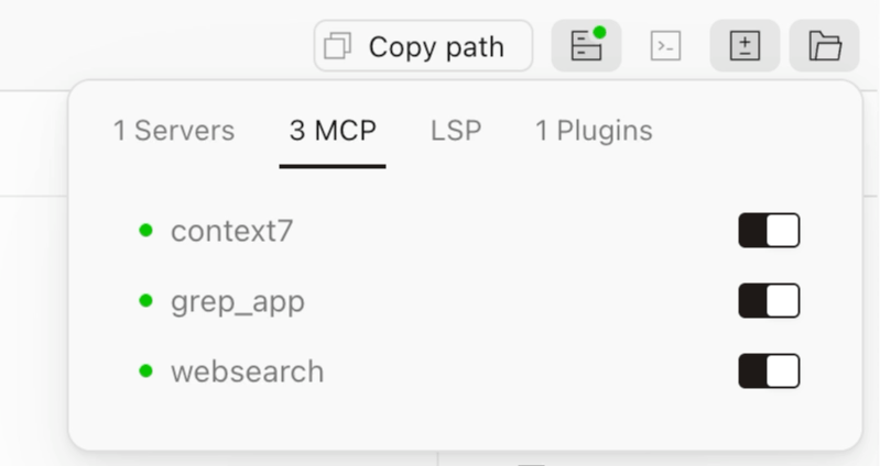 Built-in MCP servers