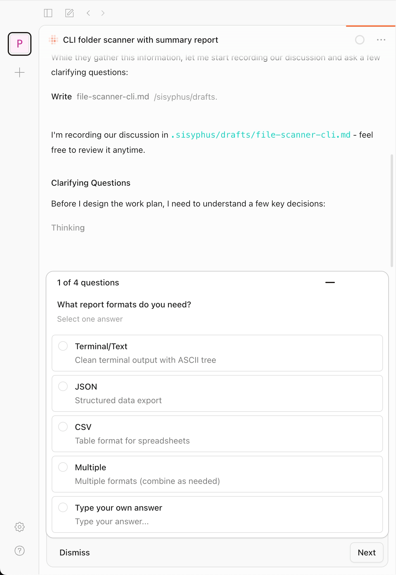 Prometheus asking clarifying questions