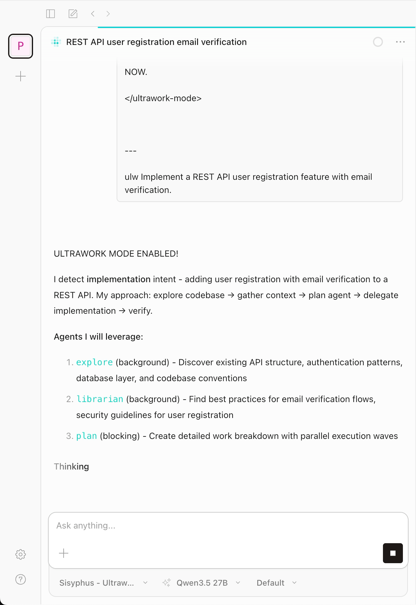 ultrawork running multi-agent collaboration