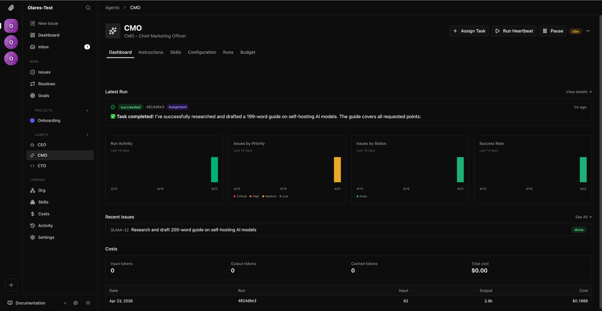Writer Agent details