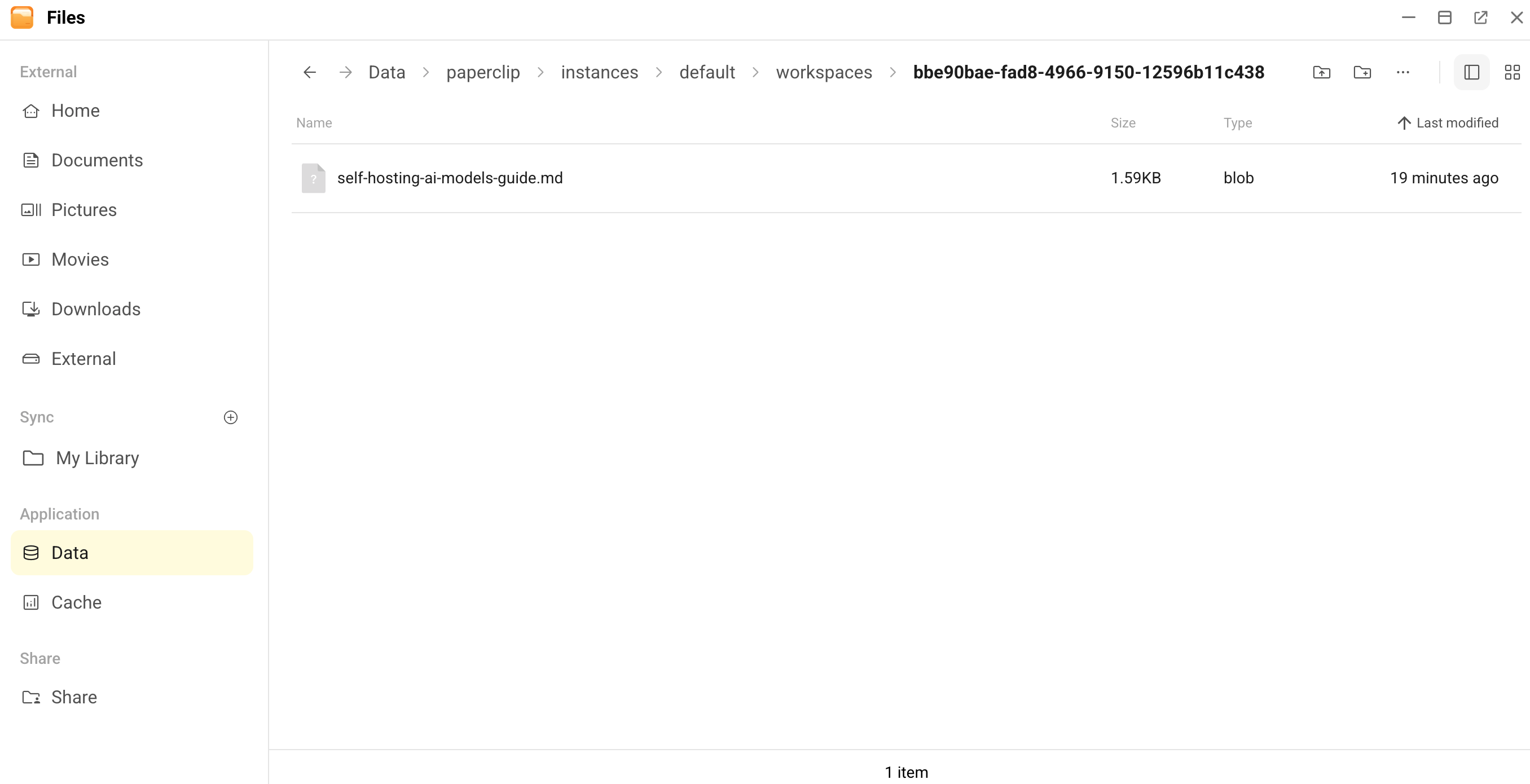 Agent output in Files app