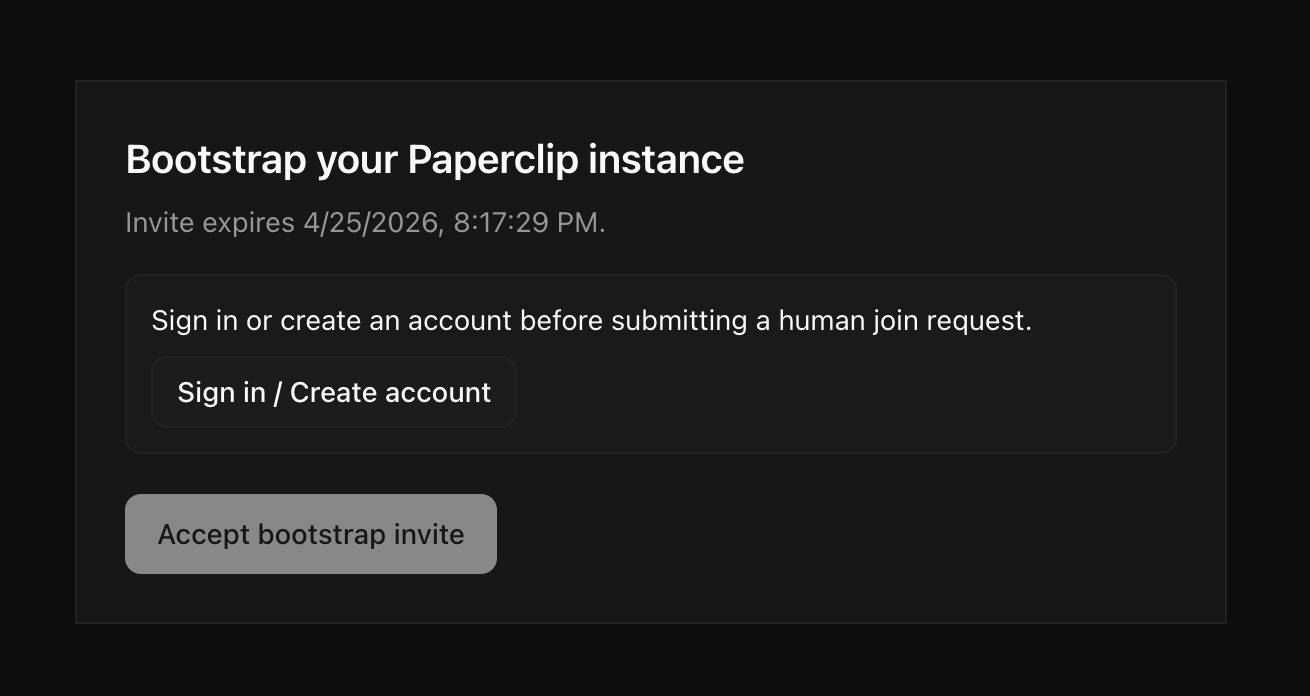 Paperclip registration page