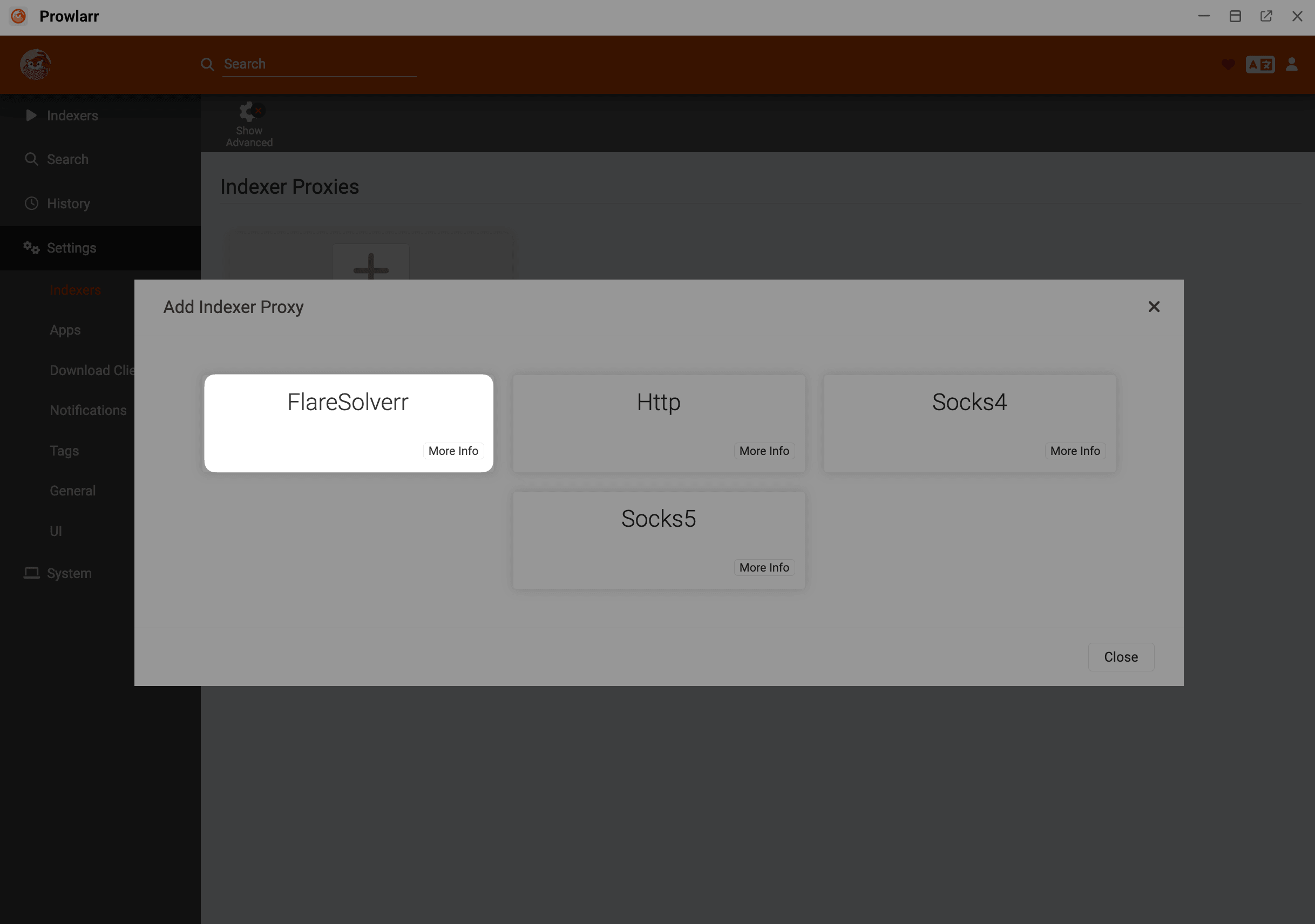 Add FlareSolverr proxy