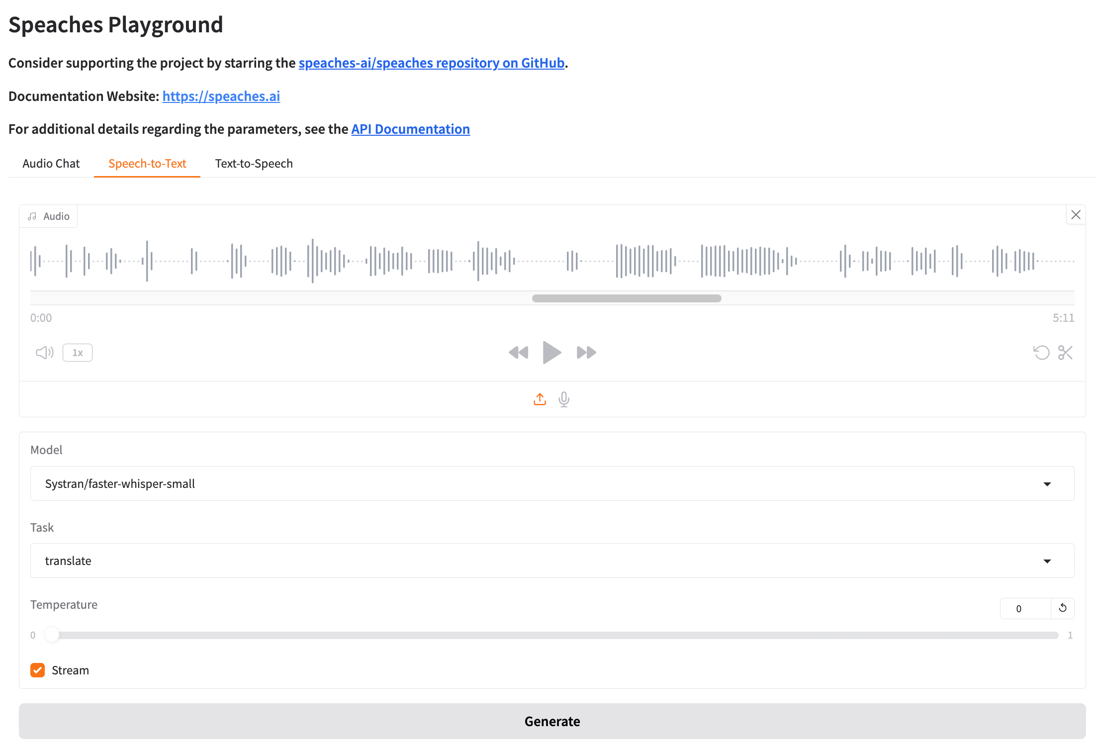 Speech-to-text translation