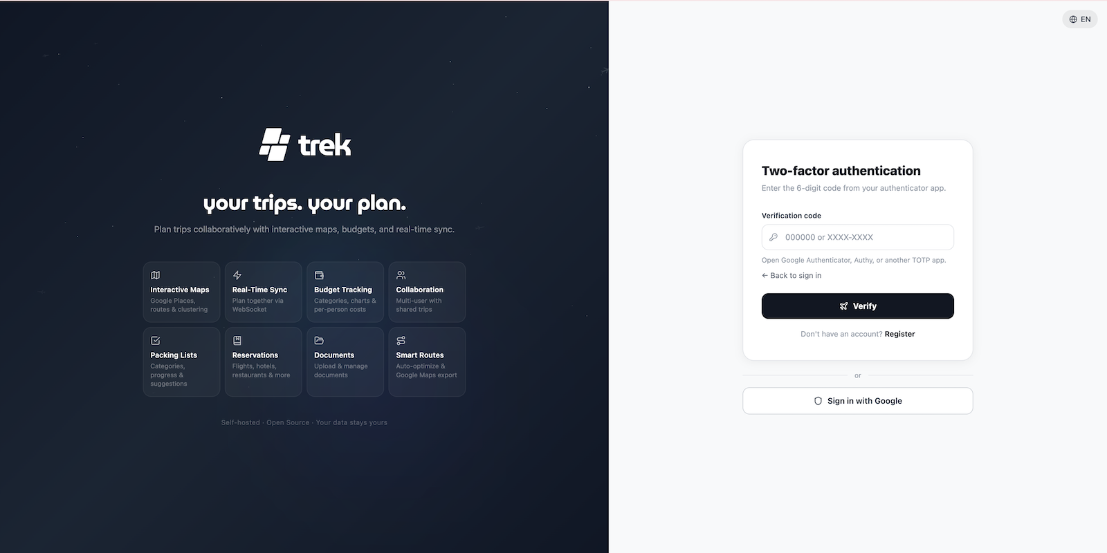 2FA authentication upon login
