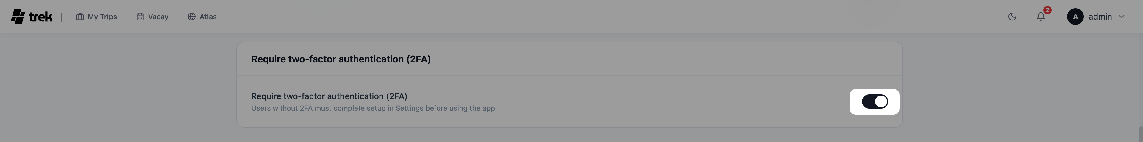 Disable 2FA for all users