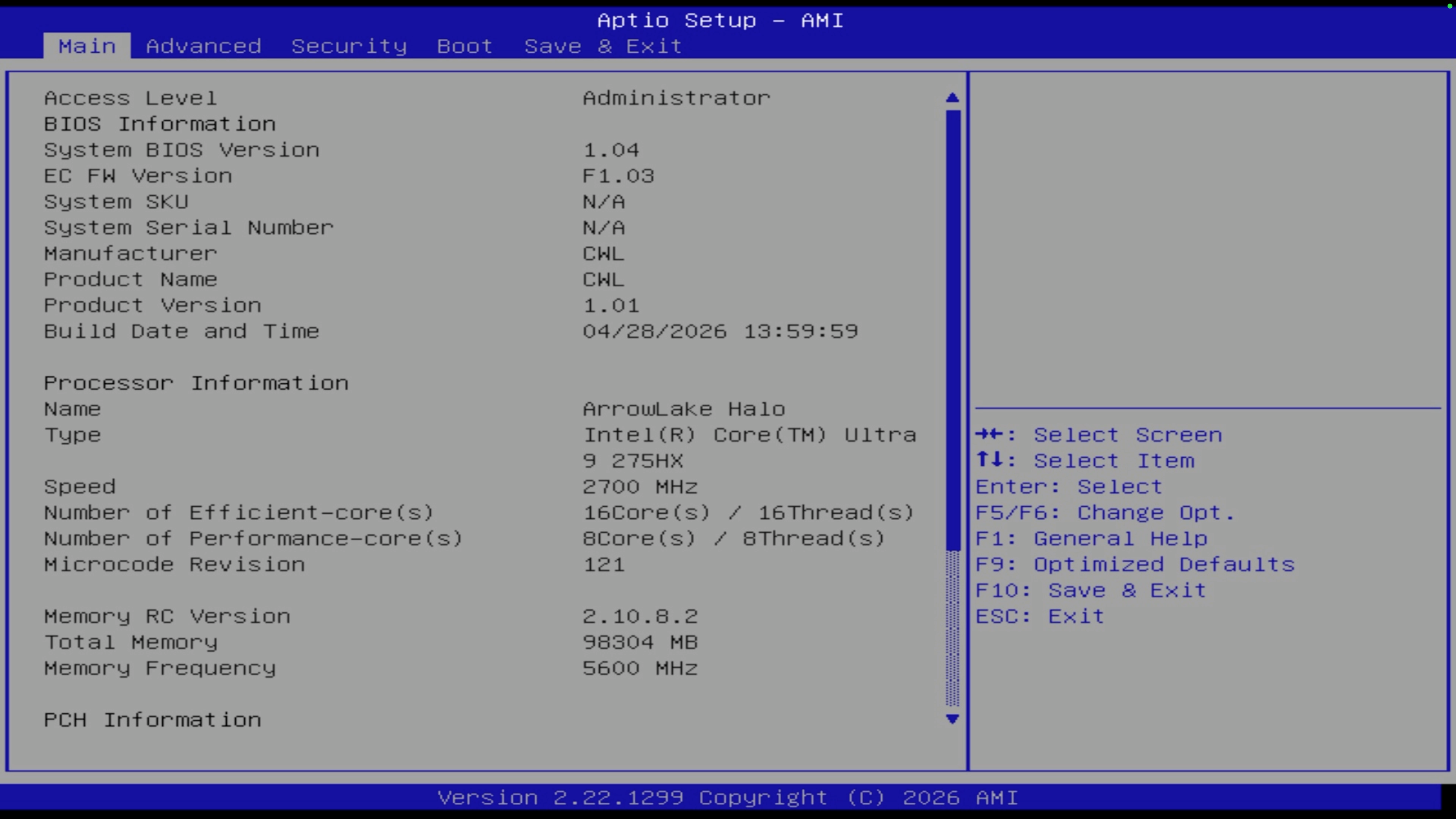 BIOS setup