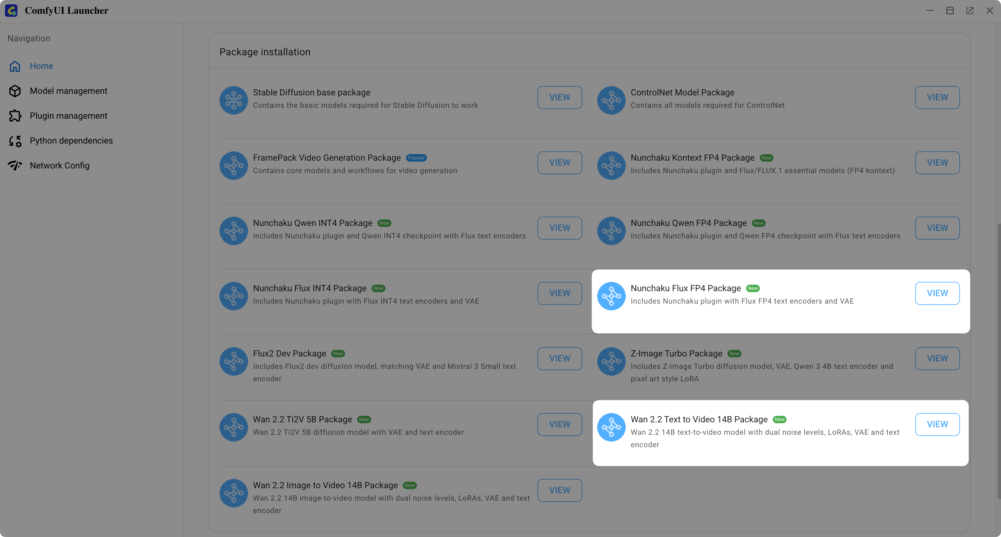 Install model package