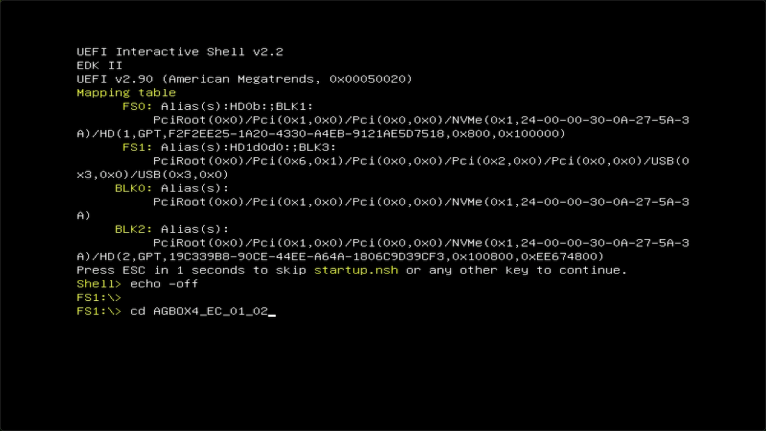 Navigate to EC directory