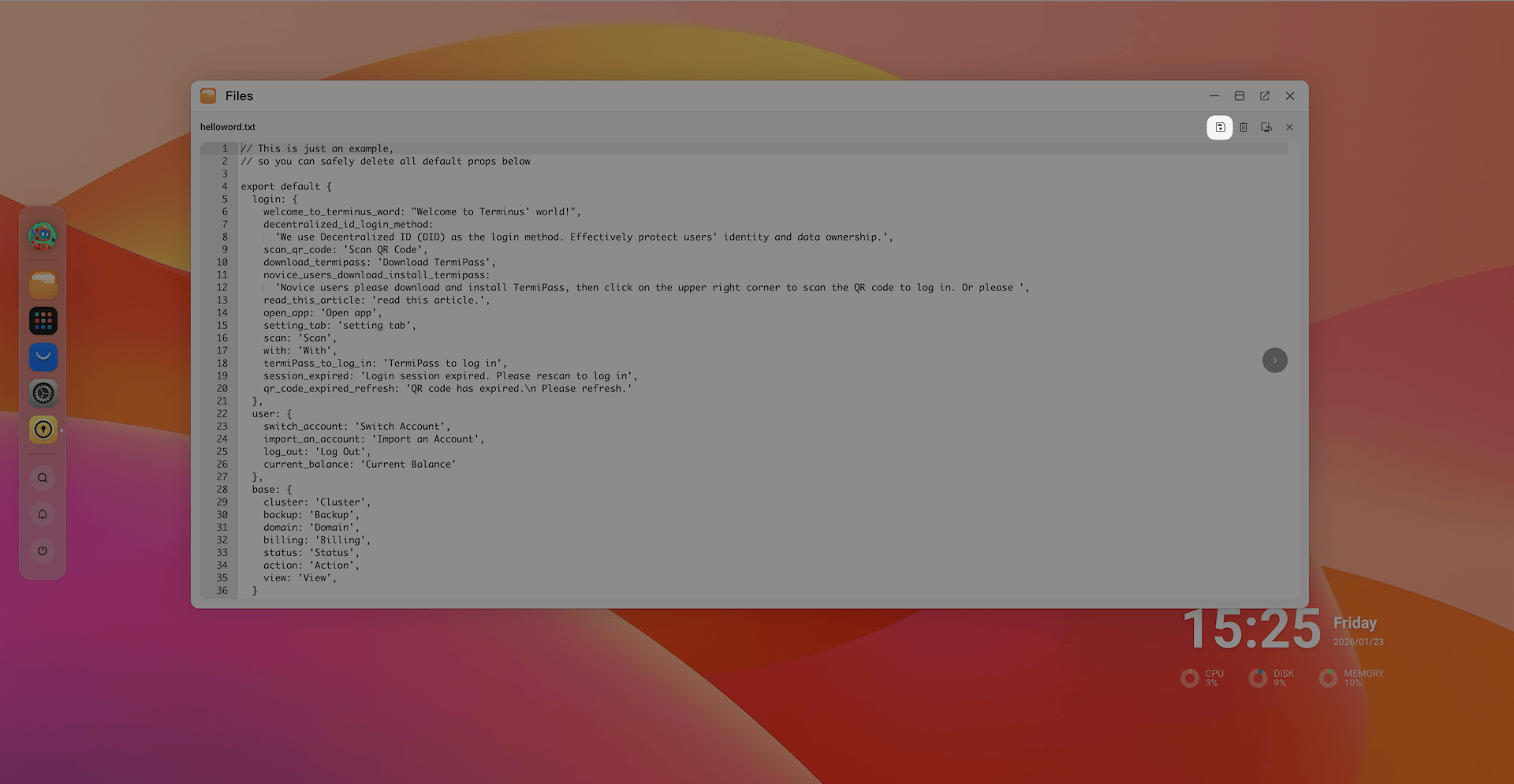 Edit and save text file